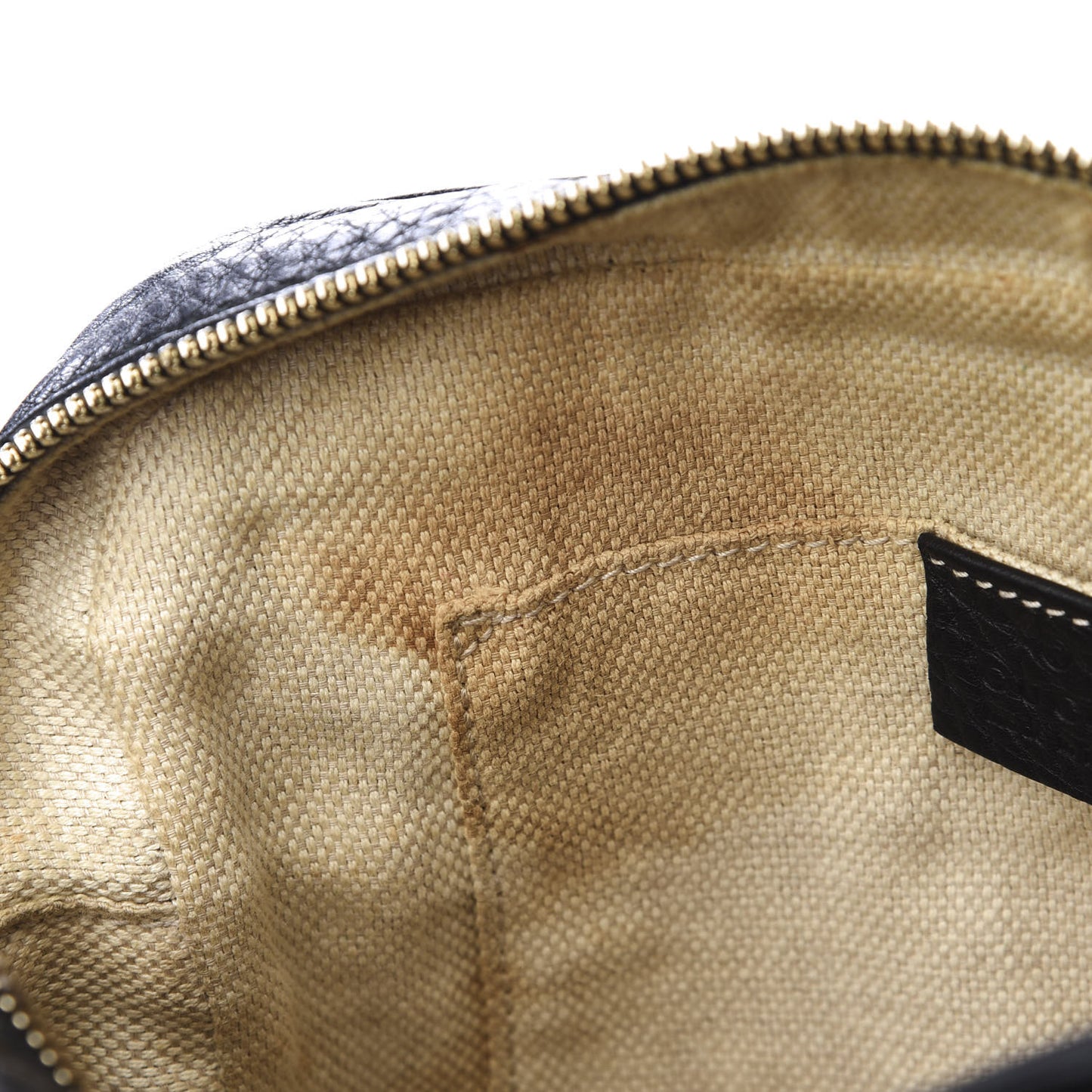 Pebbled Calfskin Small Soho Disco Bag Black