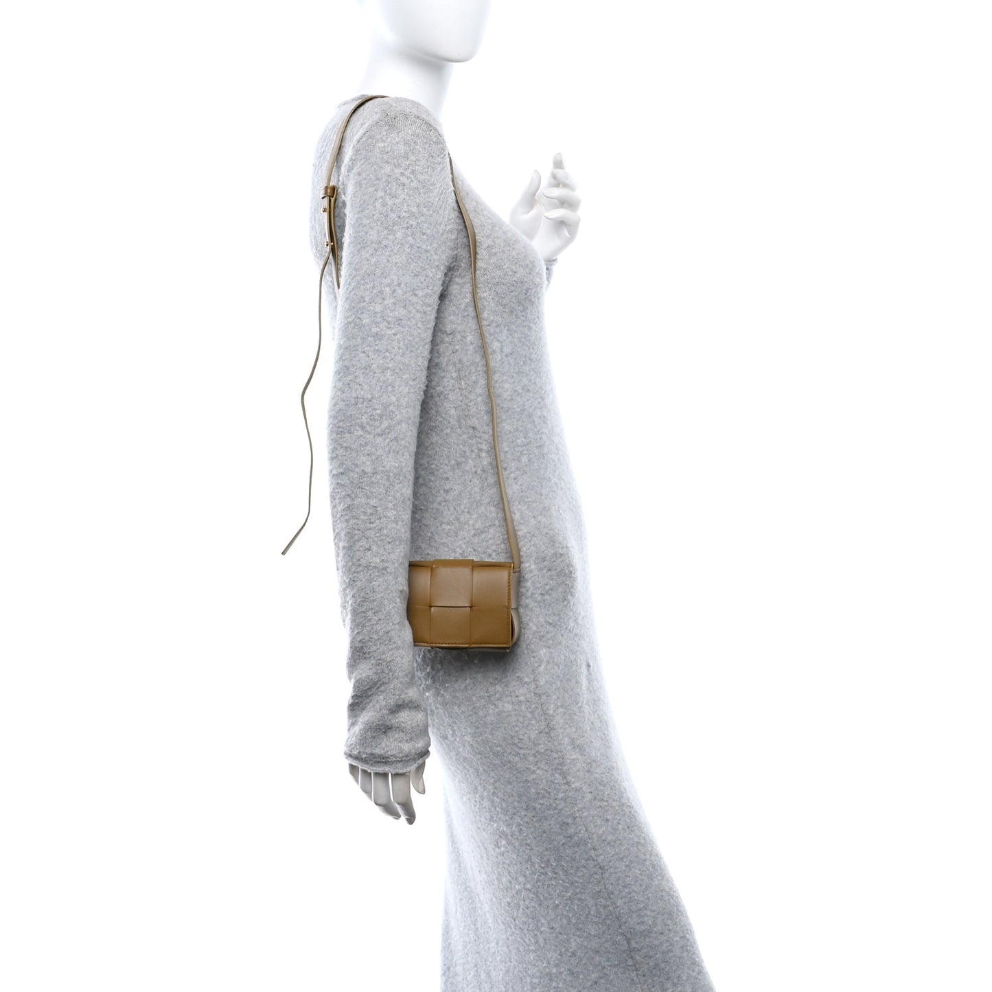 Lambskin Maxi Intrecciato Extra Mini Cassette Crossbody Bag Acorn