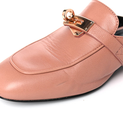 Hermes Goatskin Oz Mules 35.5 Rose Aube 10 of 13