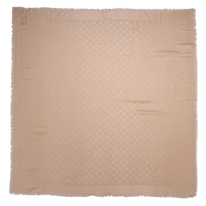 Louis Vuitton Silk Wool Monogram Shawl Nude 3 of 5
