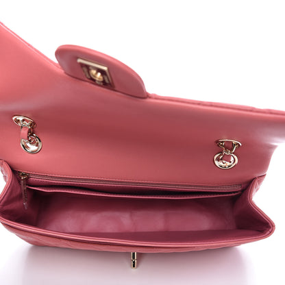 Chanel Lambskin Quilted Valentine Charms Medium Single Flap Pink 5 of 11