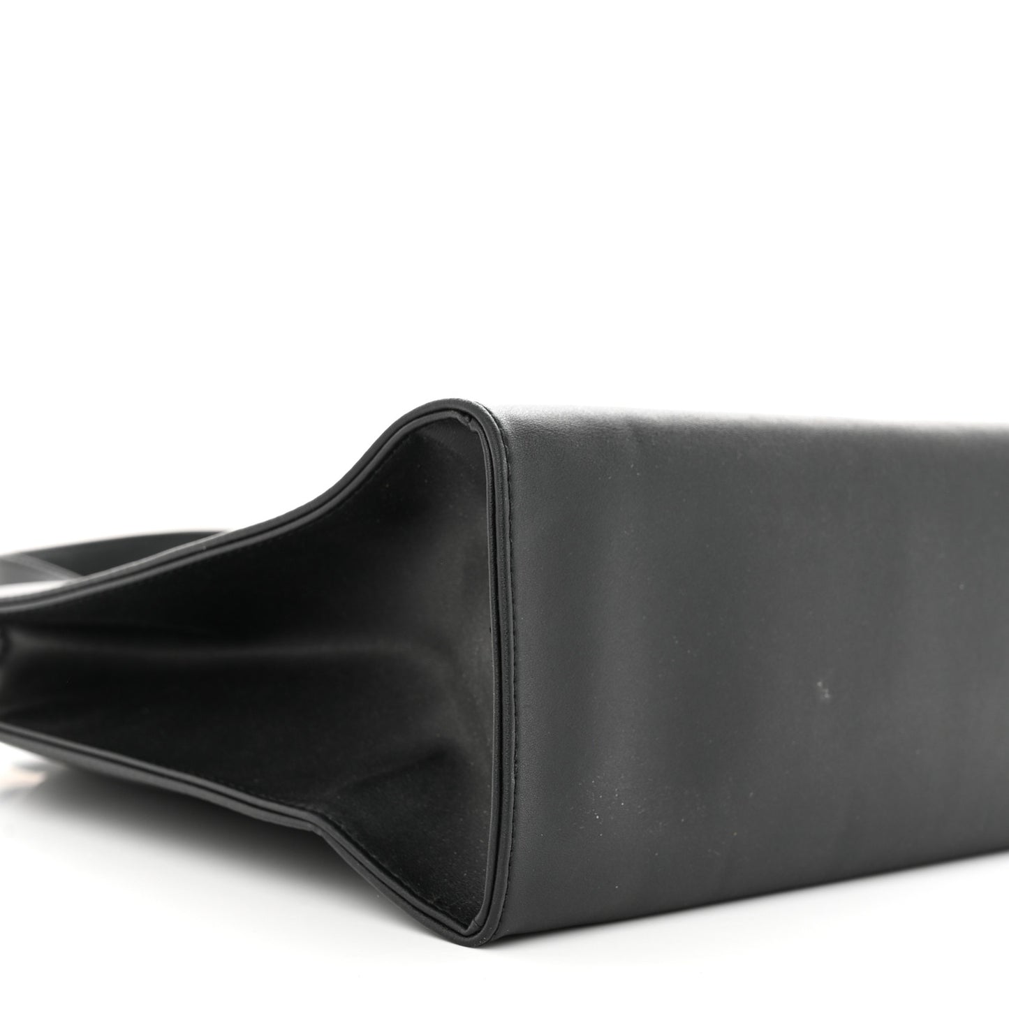 Vegan Leather Medium Shopping Bag Black