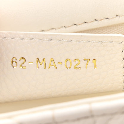 Christian Dior Supple Calfskin Cannage Medium Caro Bag Ivory 7 of 11