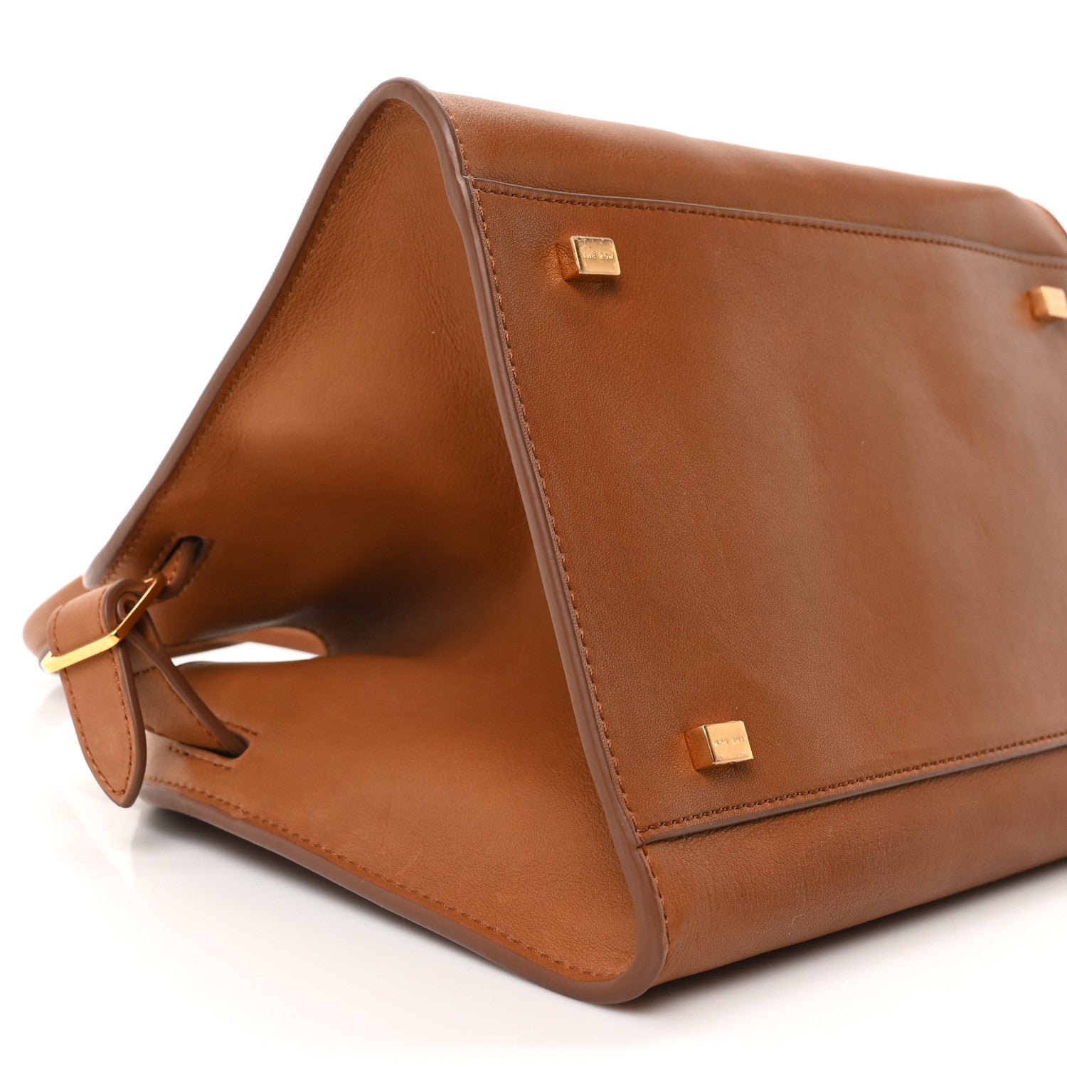 The Row Polished Saddle Calfskin Soft Margaux 10 Bag Cuir 8 of 9