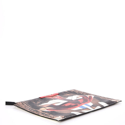 Givenchy Coated Canvas Tribal Girl Print Large Antigona Pouch 4 of 7