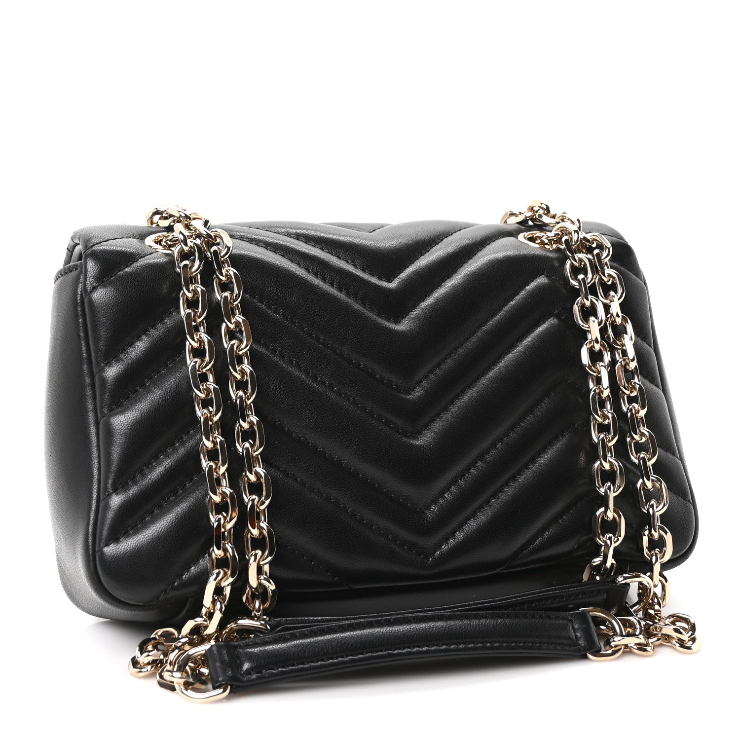 Gucci Lambskin Matelasse Small GG Marmont Shoulder Bag Black 3 of 11