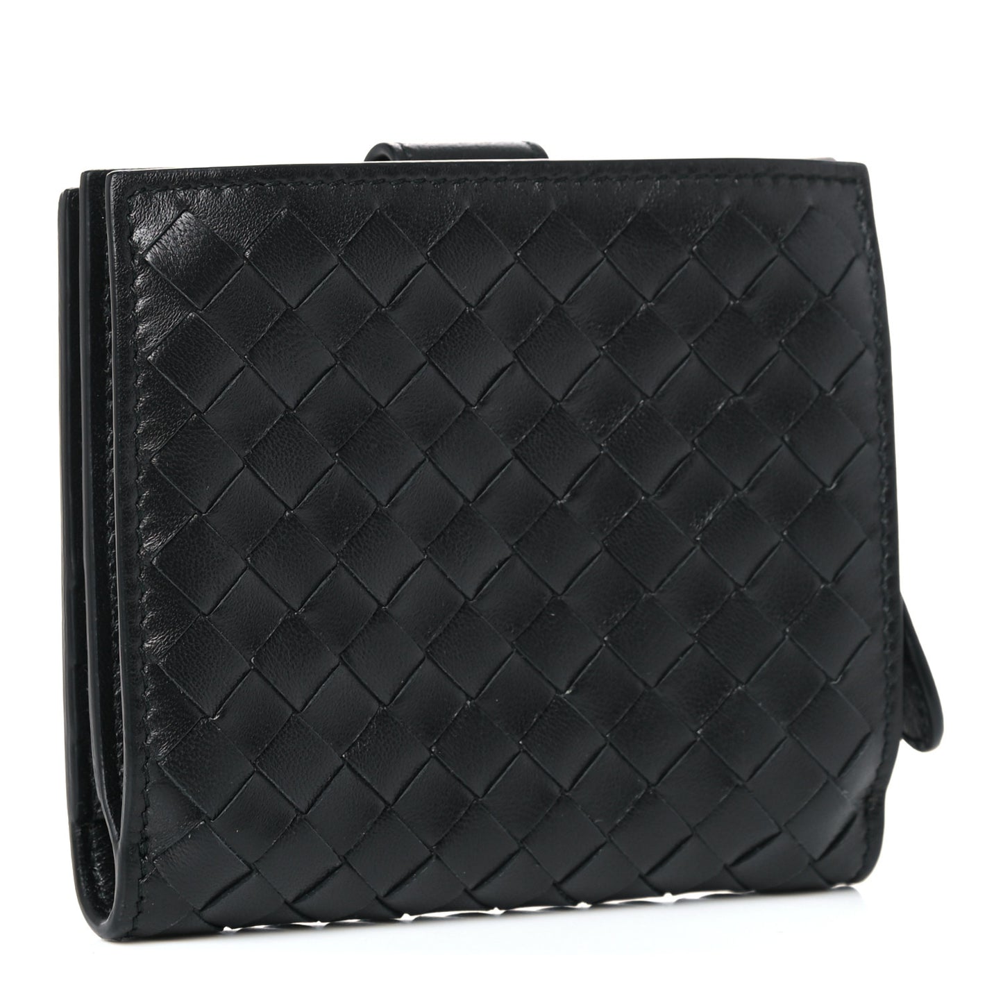 Nappa Intrecciato French Flap Wallet Black