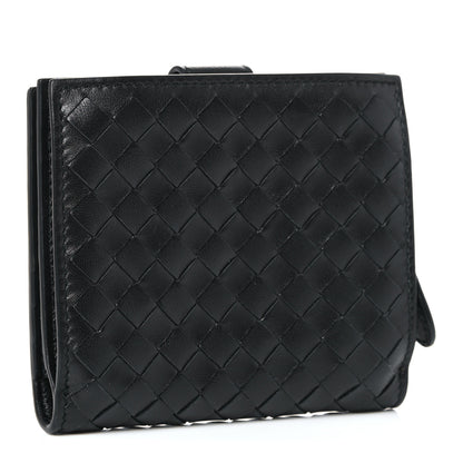 Bottega Veneta Nappa Intrecciato French Flap Wallet Black 3 of 8