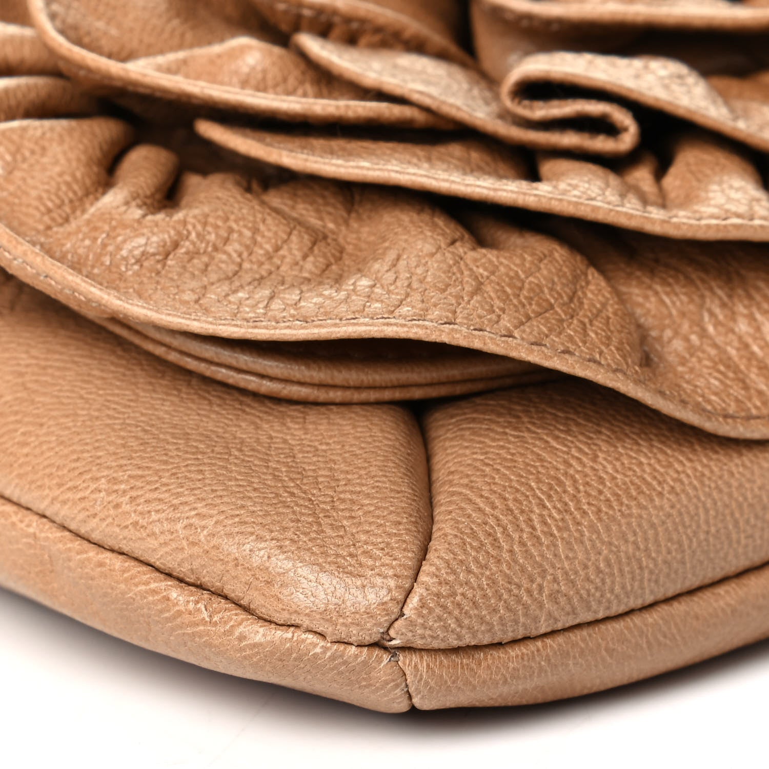 Saint Laurent Calfskin Nadja Shoulder Bag Tan 6 of 8