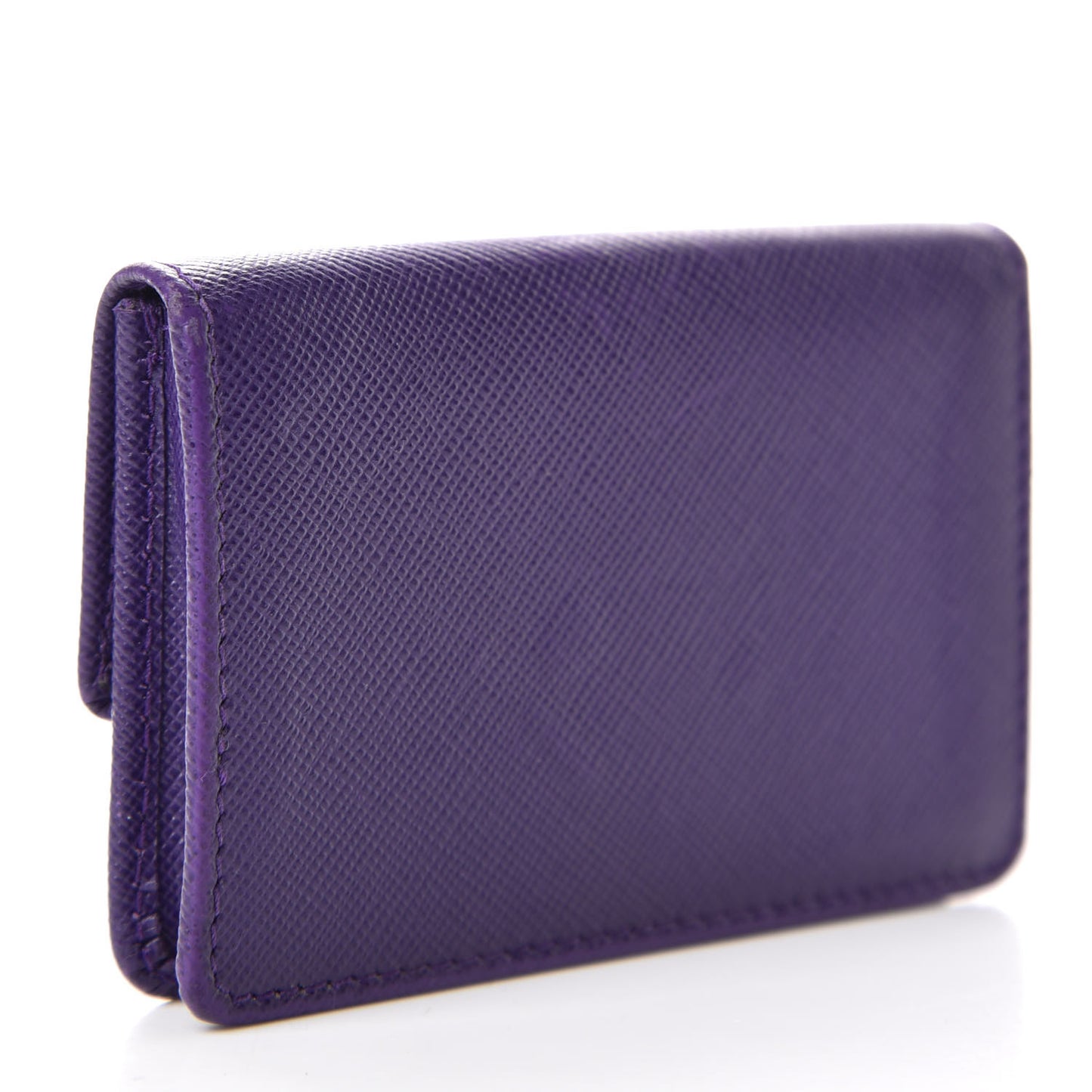 Saffiano Metal Flap Card Holder Viola