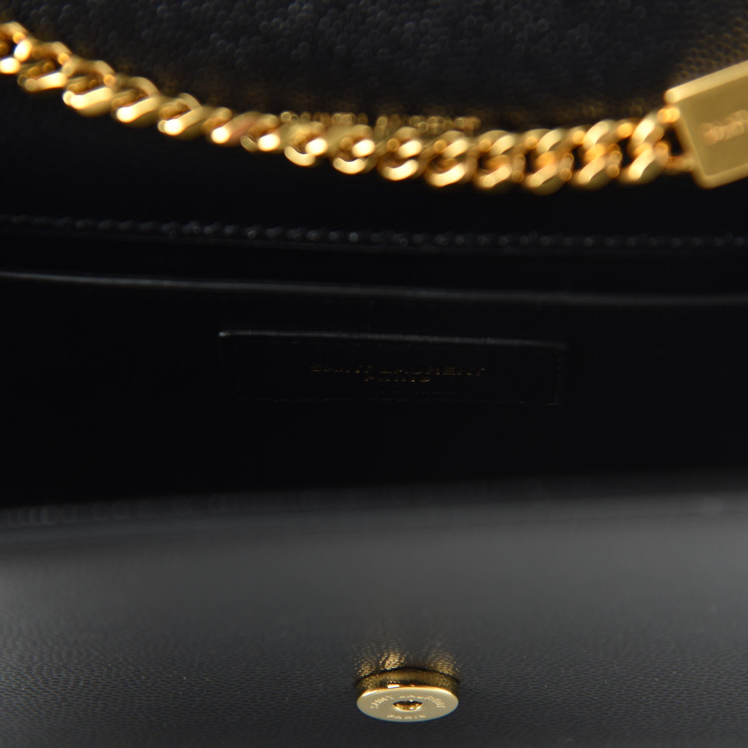 Saint Laurent Grain De Poudre Small Monogram Kate Satchel Black 8 of 9