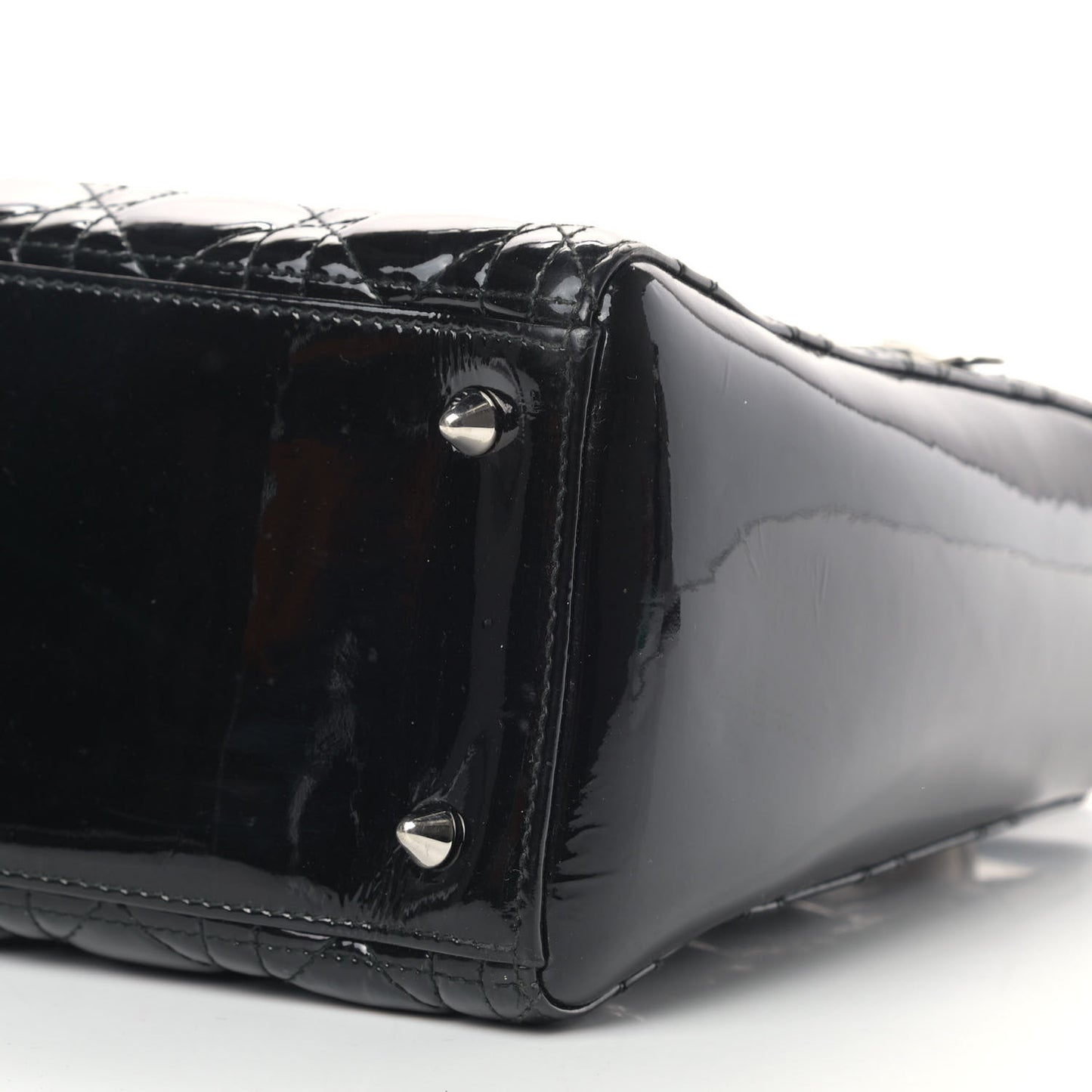 Patent Cannage Medium Lady Dior Black