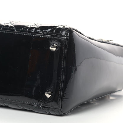 Christian Dior Patent Cannage Medium Lady Dior Black 6 of 12