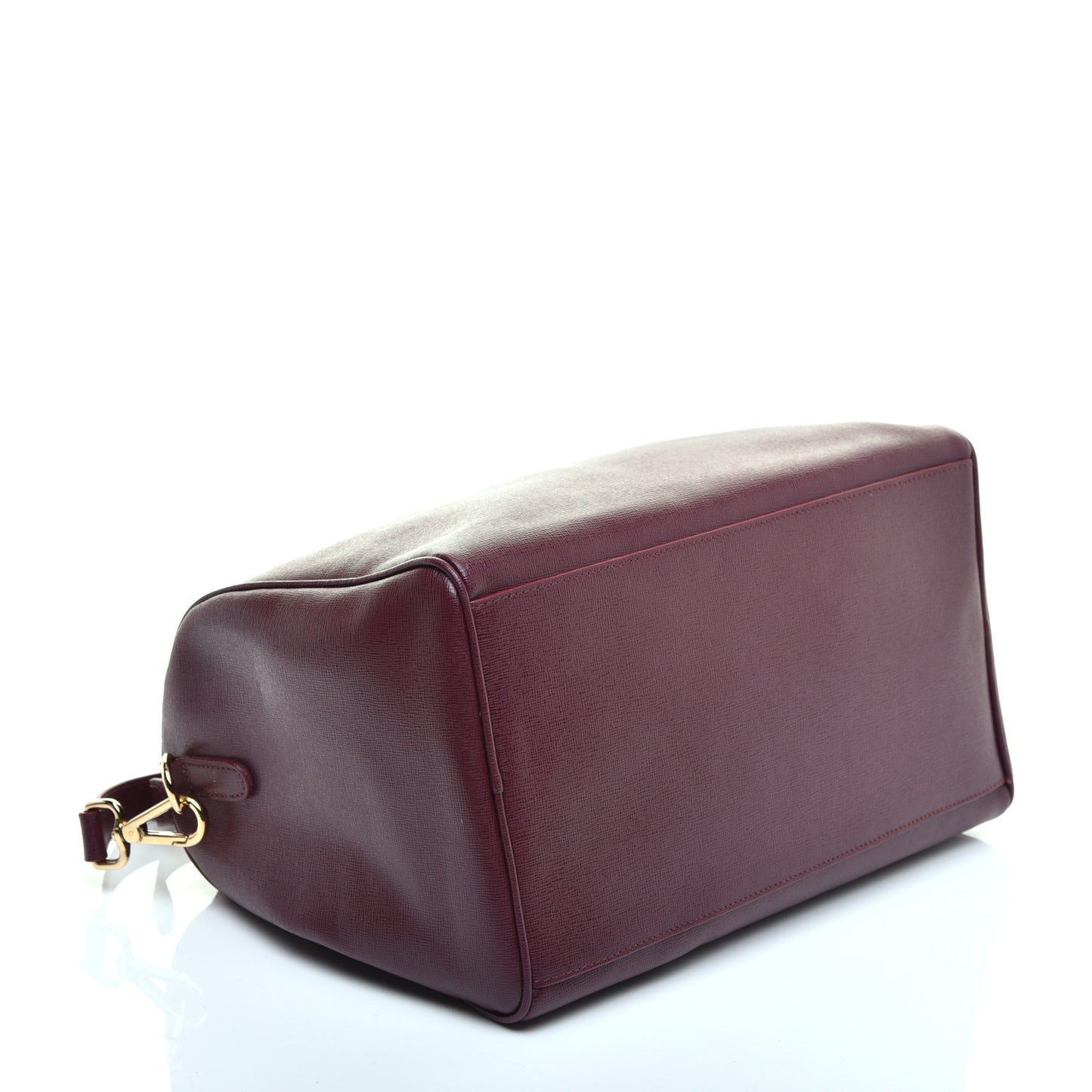 Saffiano Calfskin Palazzo Bowler Burgundy