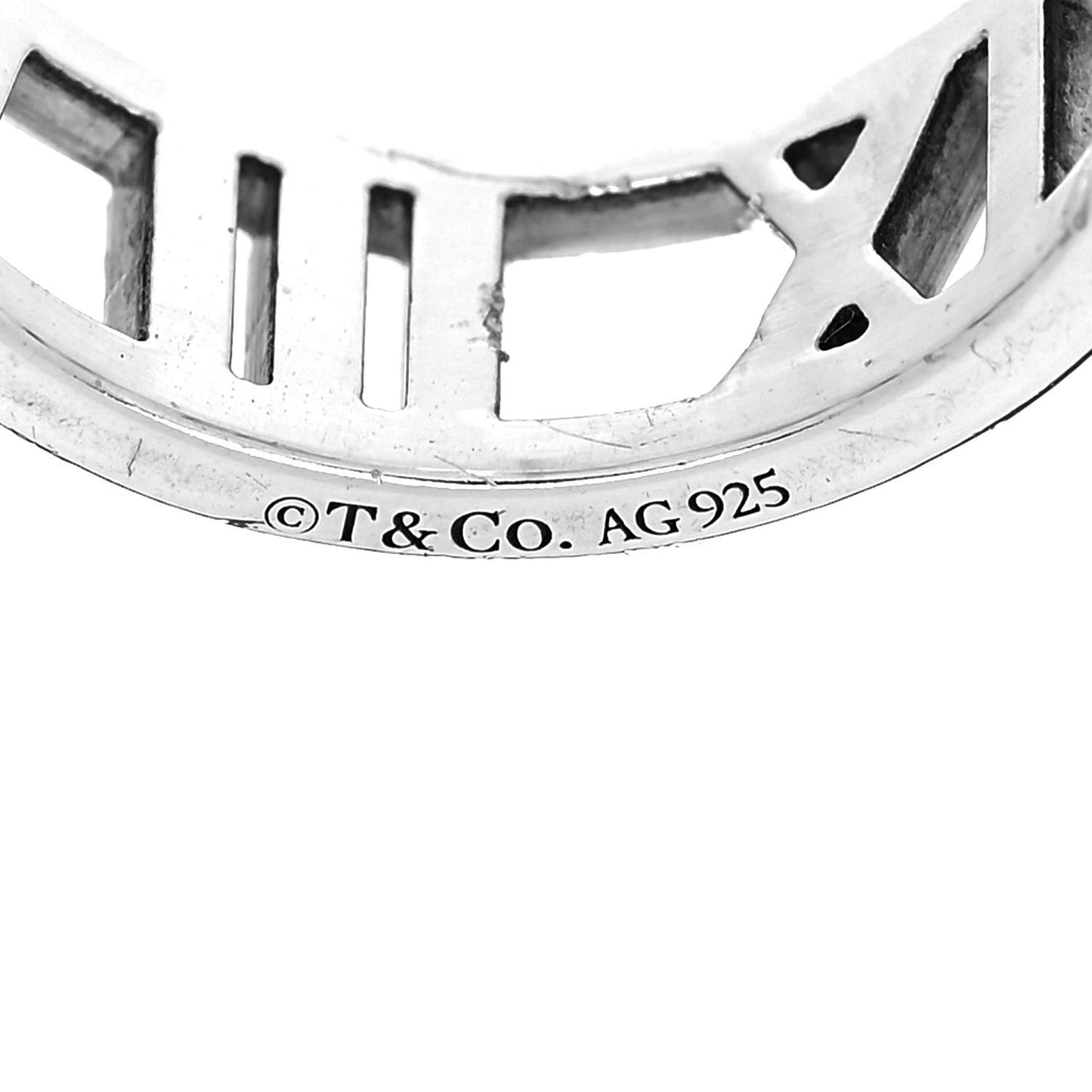 Sterling Silver Wide Atlas Open Ring 50 5.5