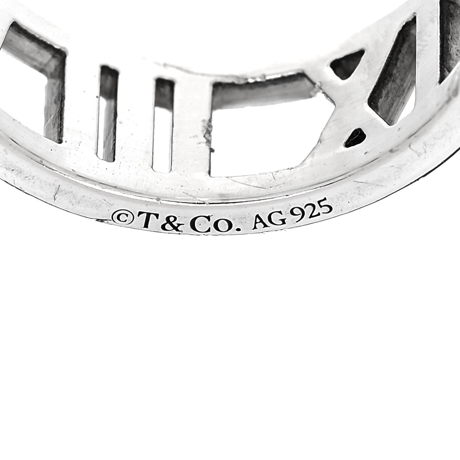 Tiffany Sterling Silver Wide Atlas Open Ring 50 5.5 4 of 5