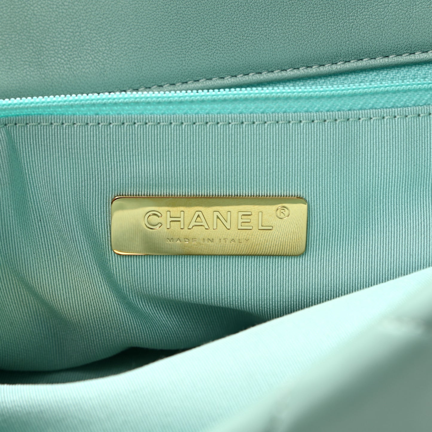 Goatskin Quilted Maxi Chanel 19 Flap Light Blue
