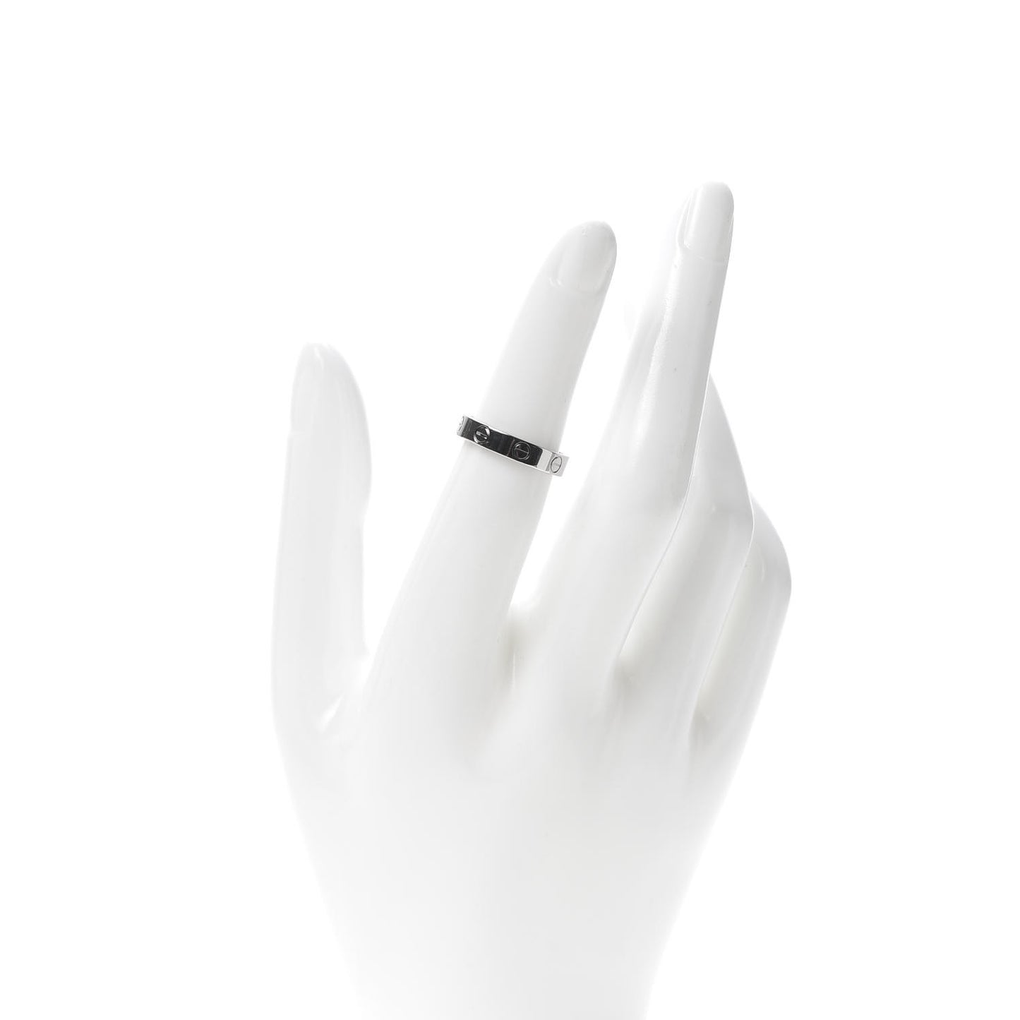 18K White Gold 3.5mm LOVE Wedding Band Ring 50 5.25