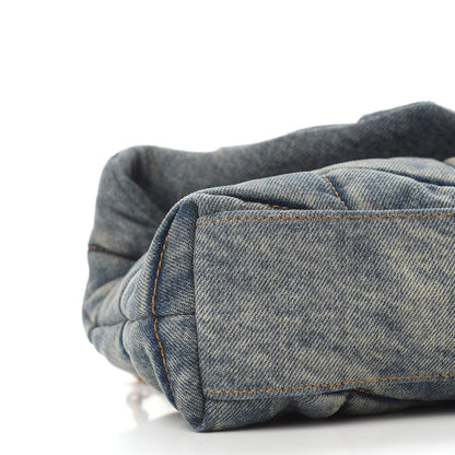 Saint Laurent ; SAINT LAURENT Denim Quilted Toy Loulou Puffer Monogram Chain Satchel Rodeo Blue 7 of 8