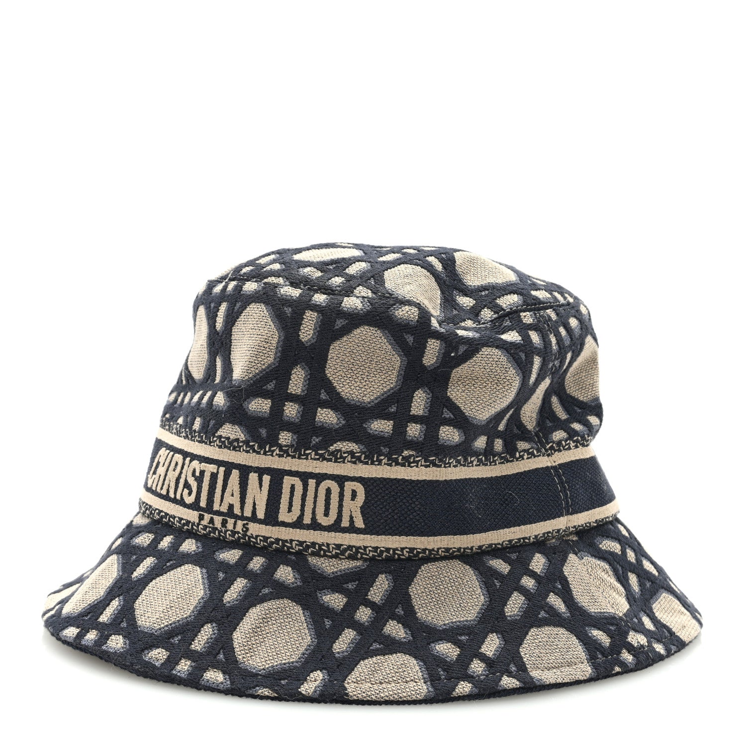 Christian Dior Macrocannage Small Brim D-Bobby Bucket Hat 58 Blue 1 of 7