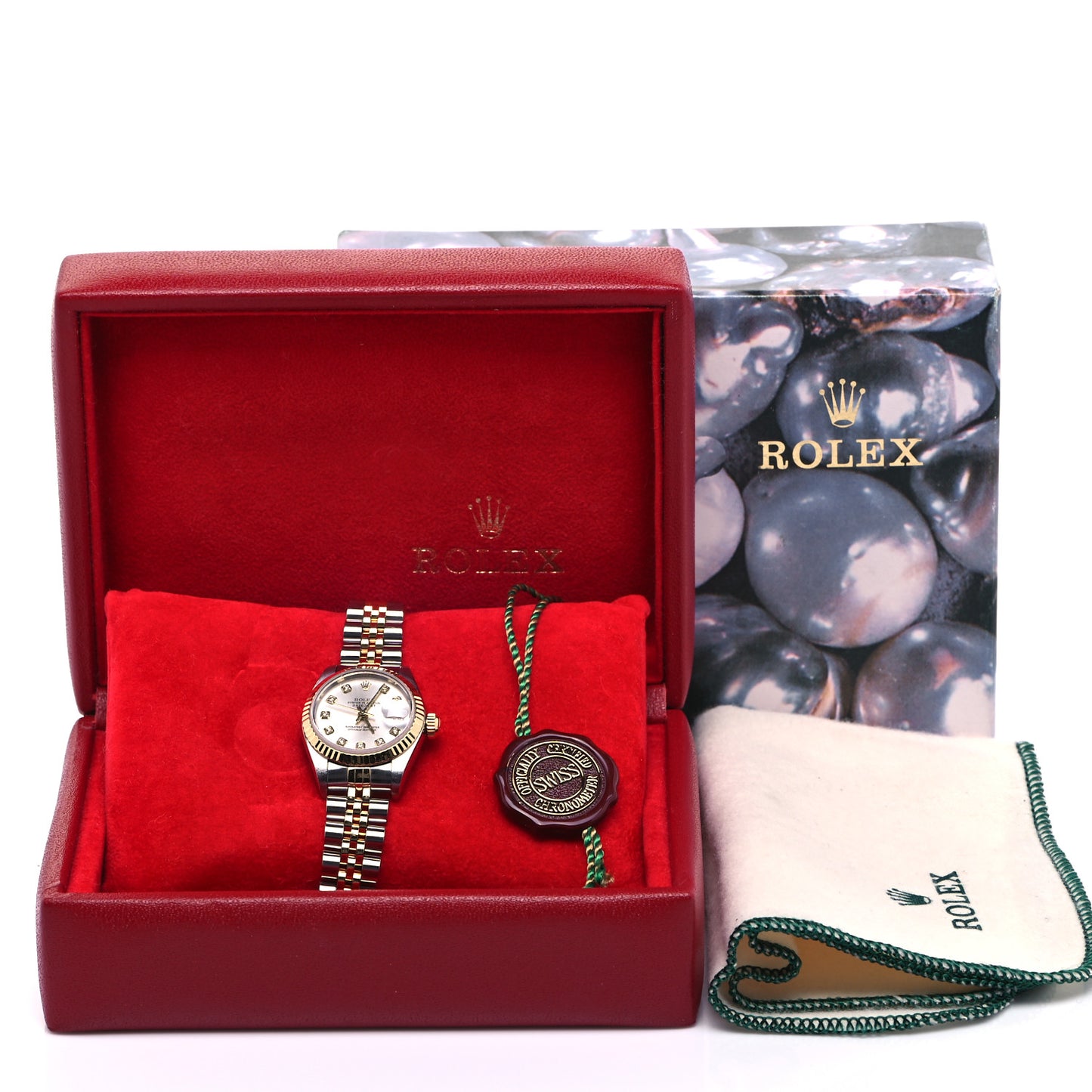 Stainless Steel 18K Yellow Gold Diamond 26mm Oyster Perpetual Datejust Watch Silver 79173