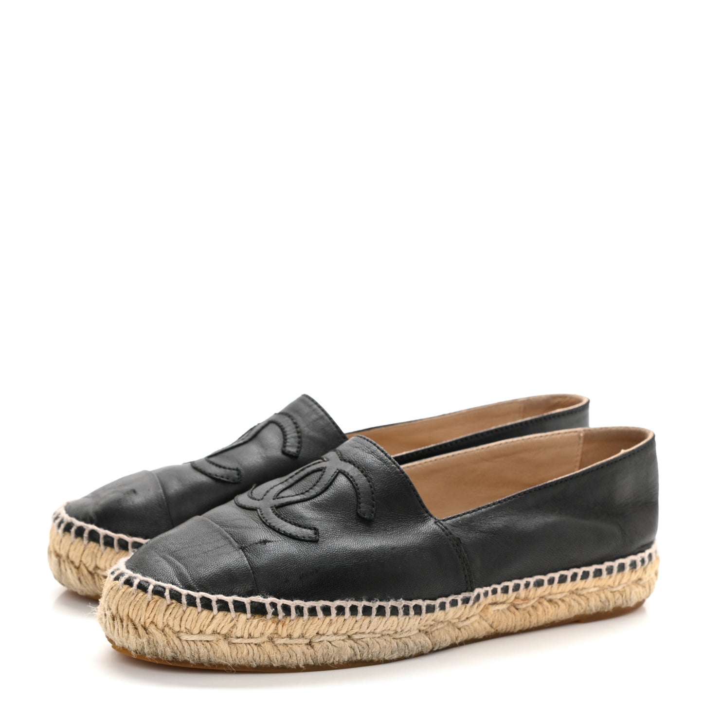 Lambskin CC Espadrilles 36 Black