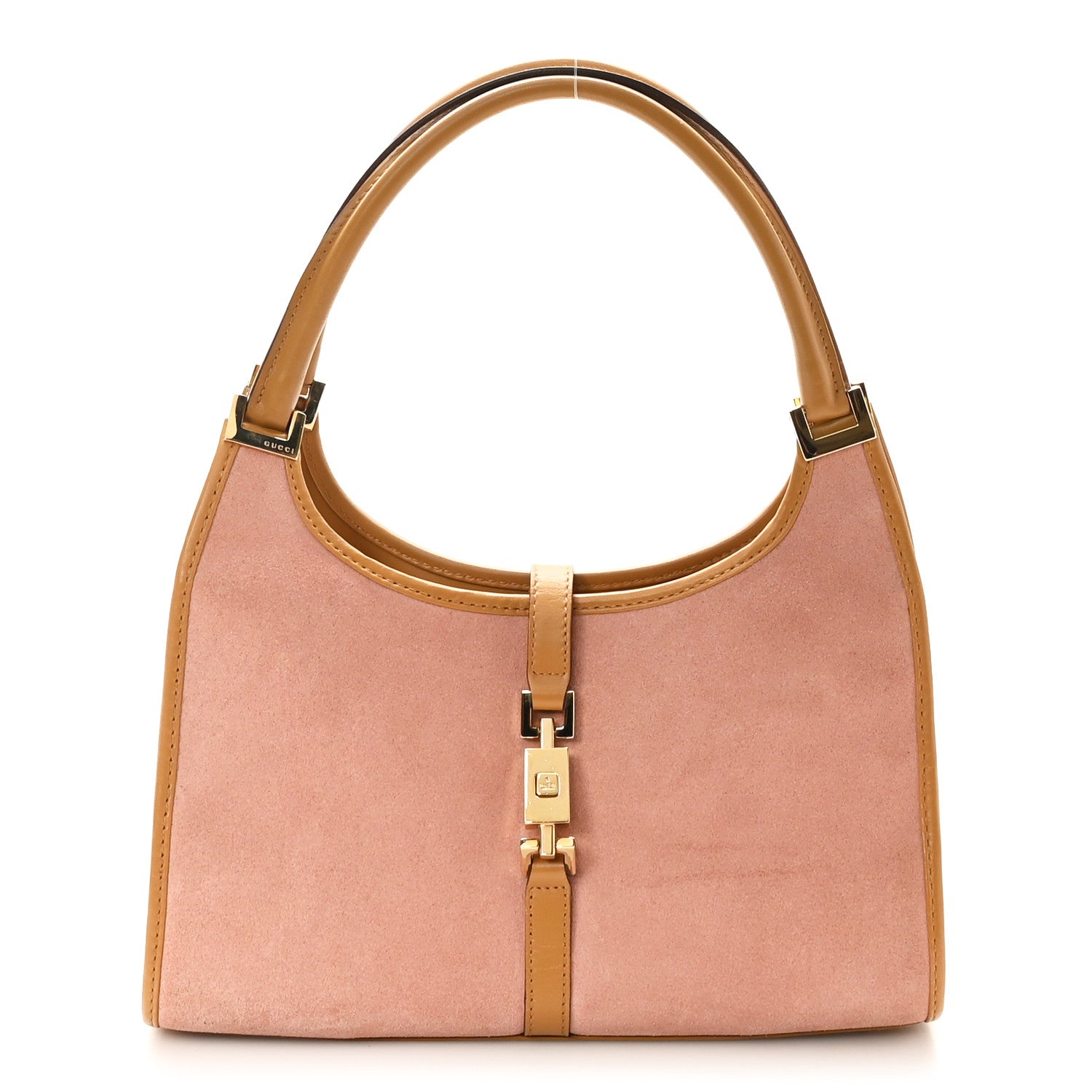 Gucci Suede Bardot Shoulder Bag Pink 1 of 10