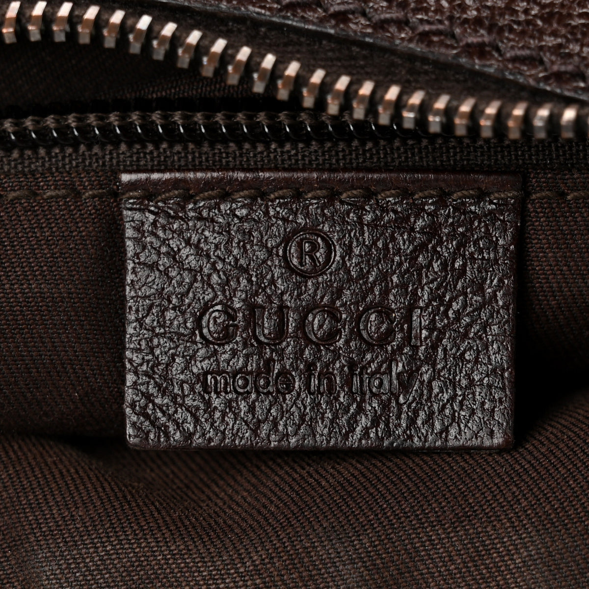 Gucci Monogram Web Medium Half Moon Hobo Dark Brown 6 of 10