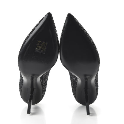 Saint Laurent Glitter Opyum 85 Pumps 36 Black 5 of 9