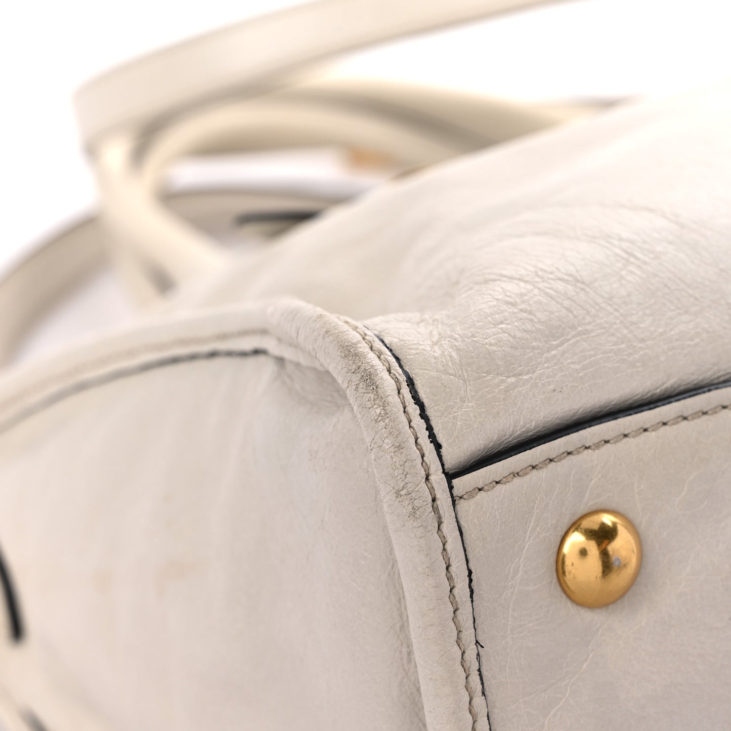 Vitello Shine Zip Tote Quarzo