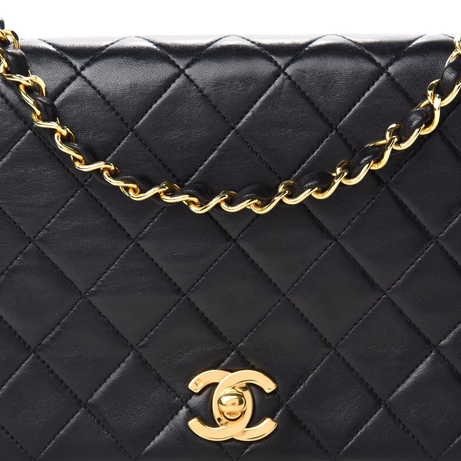 Chanel Lambskin Quilted Small Single Flap Bag Black 11 of 12