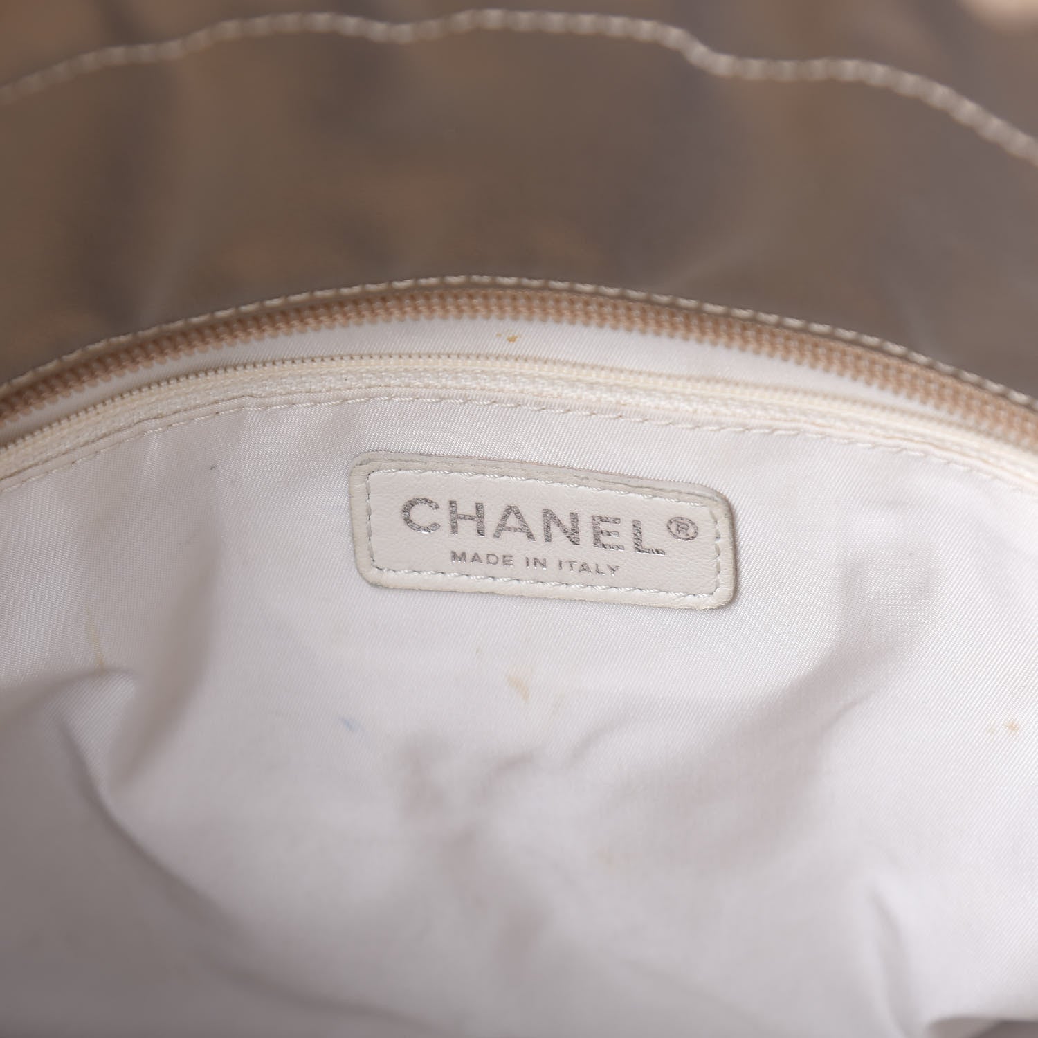 Chanel Metallic Coated Canvas Large Paris Biarritz Tote Gold 8 of 12