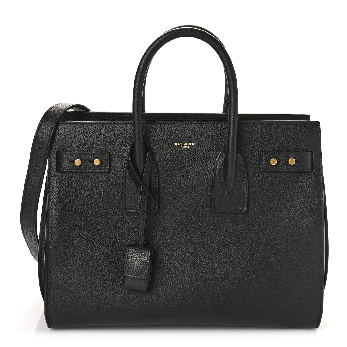 Grained Calfskin Small Supple Sac De Jour Black