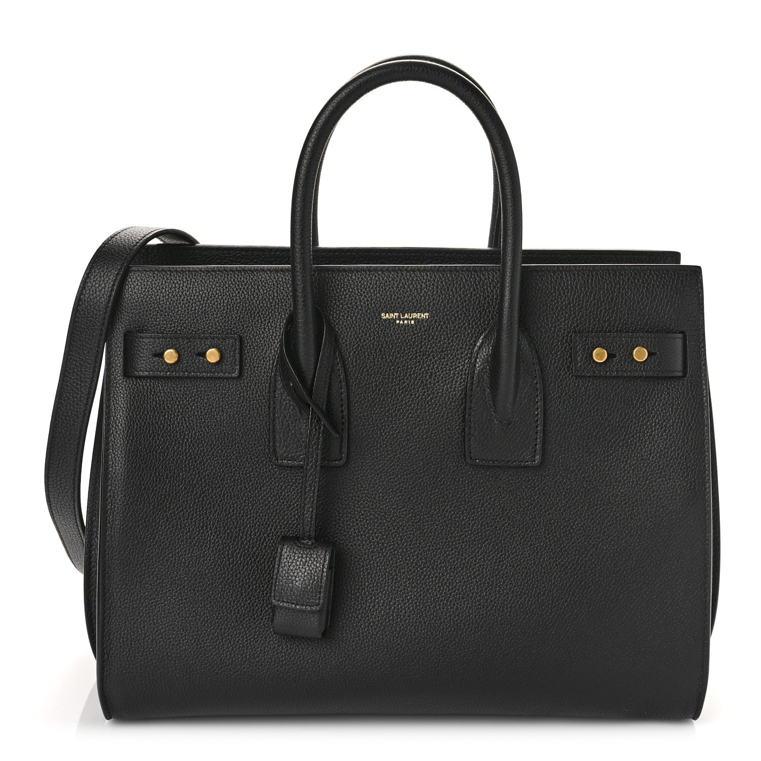 Saint Laurent Grained Calfskin Small Supple Sac De Jour Black 3 of 9