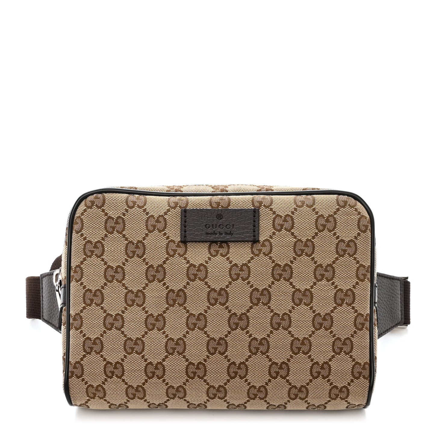 Monogram Dollar Calfskin Belt Bag Beige Ebony Testa di Moro Marrone Scuro