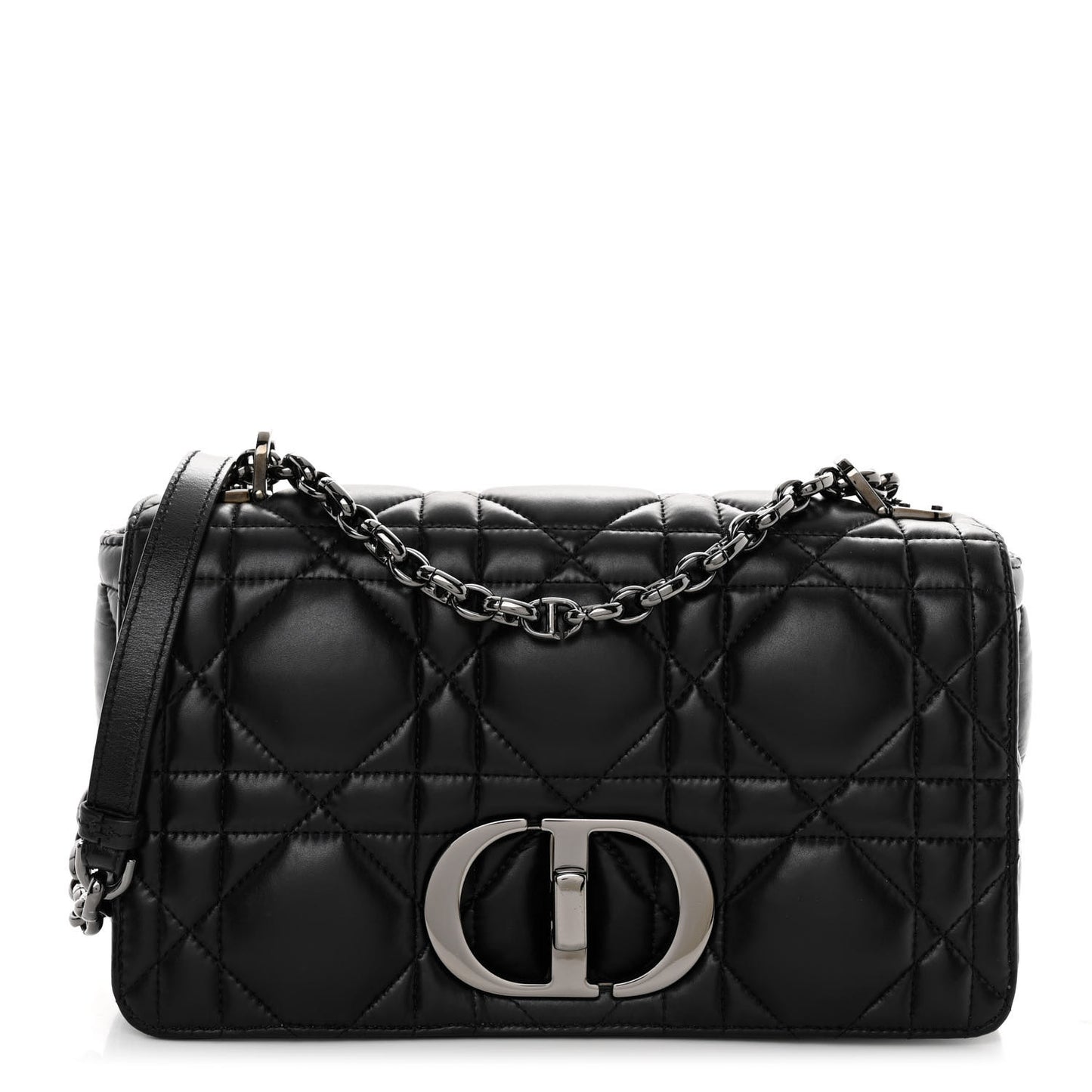 Calfskin Macrocannage Medium Caro Bag Black