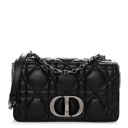 Christian Dior Calfskin Macrocannage Medium Caro Bag Black 1 of 9