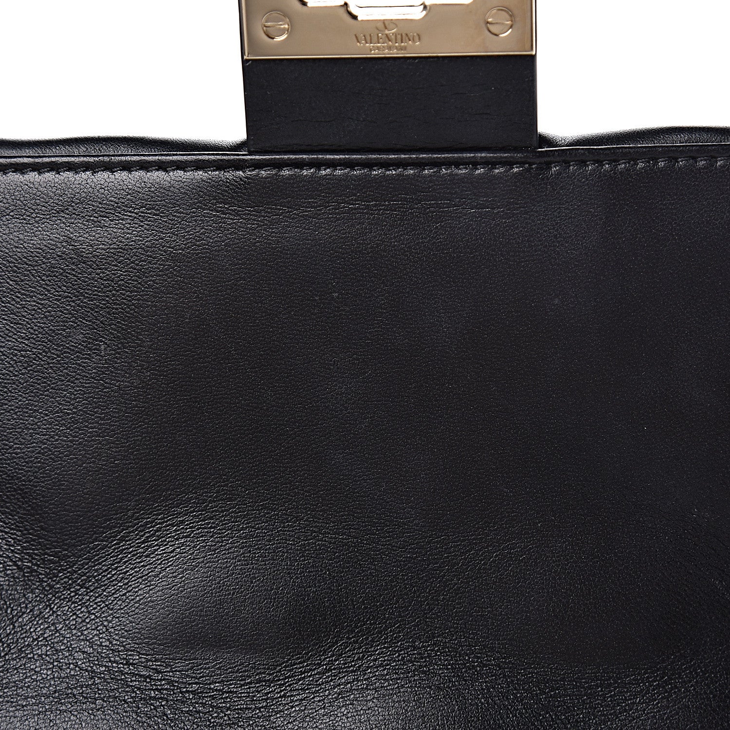 Valentino Garavani Lambskin VLTN Print Candystud Top Handle Bag Black 11 of 14