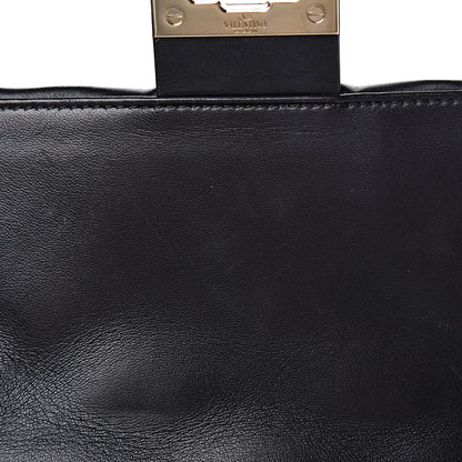 Valentino Garavani Lambskin VLTN Print Candystud Top Handle Bag Black 11 of 14