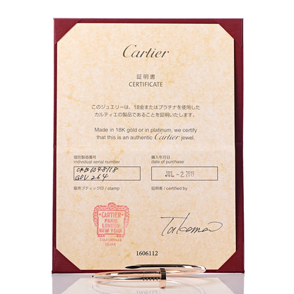 Cartier 18K Pink Gold Juste Un Clou Bracelet 18 5 of 6