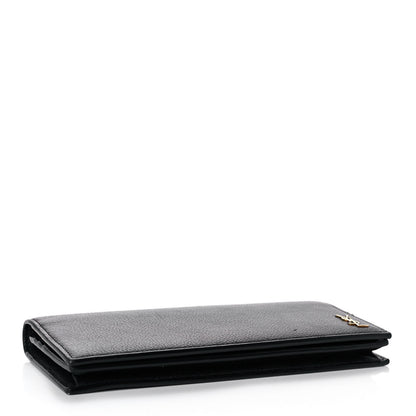 Saint Laurent Calfskin Tiny Monogram Cassandre Wallet Black 4 of 12