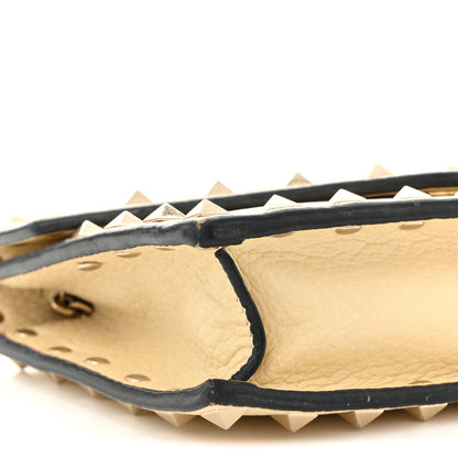 Valentino Garavani Vitello Rockstud Envelope Wallet on Chain Ivory 8 of 9