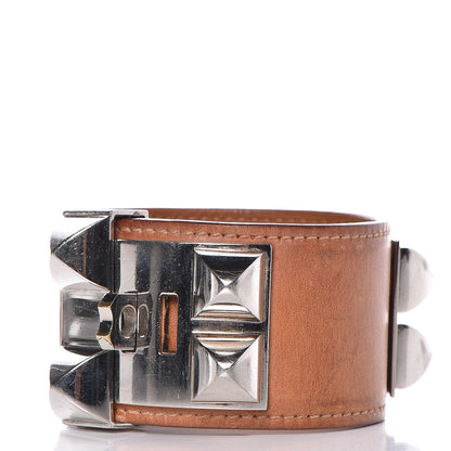 Hermes Barenia Collier De Chien CDC Bracelet L Fauve 3 of 8