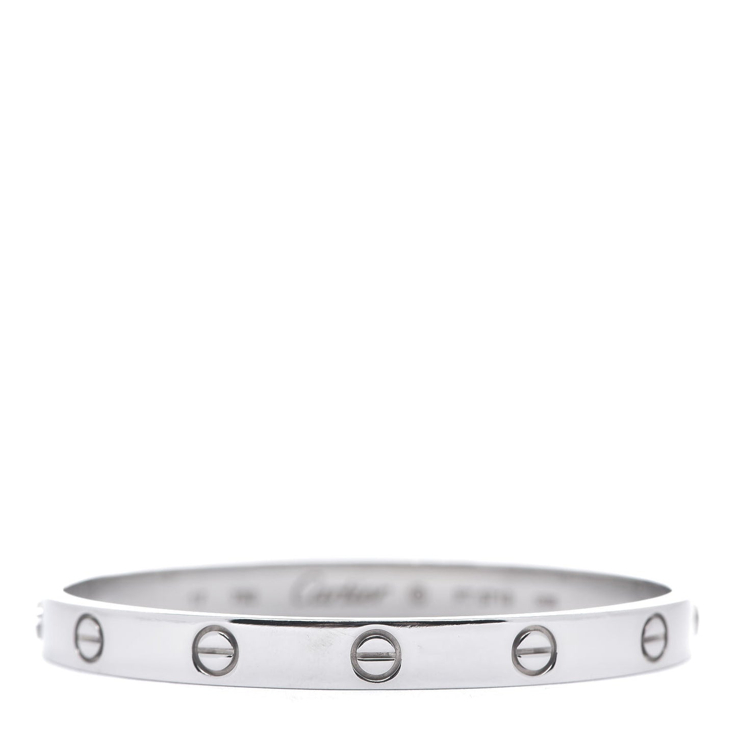 18K White Gold LOVE Bracelet 17