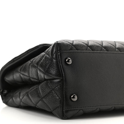 Chanel Caviar Quilted Small Coco Handle Flap So Black 9 of 10