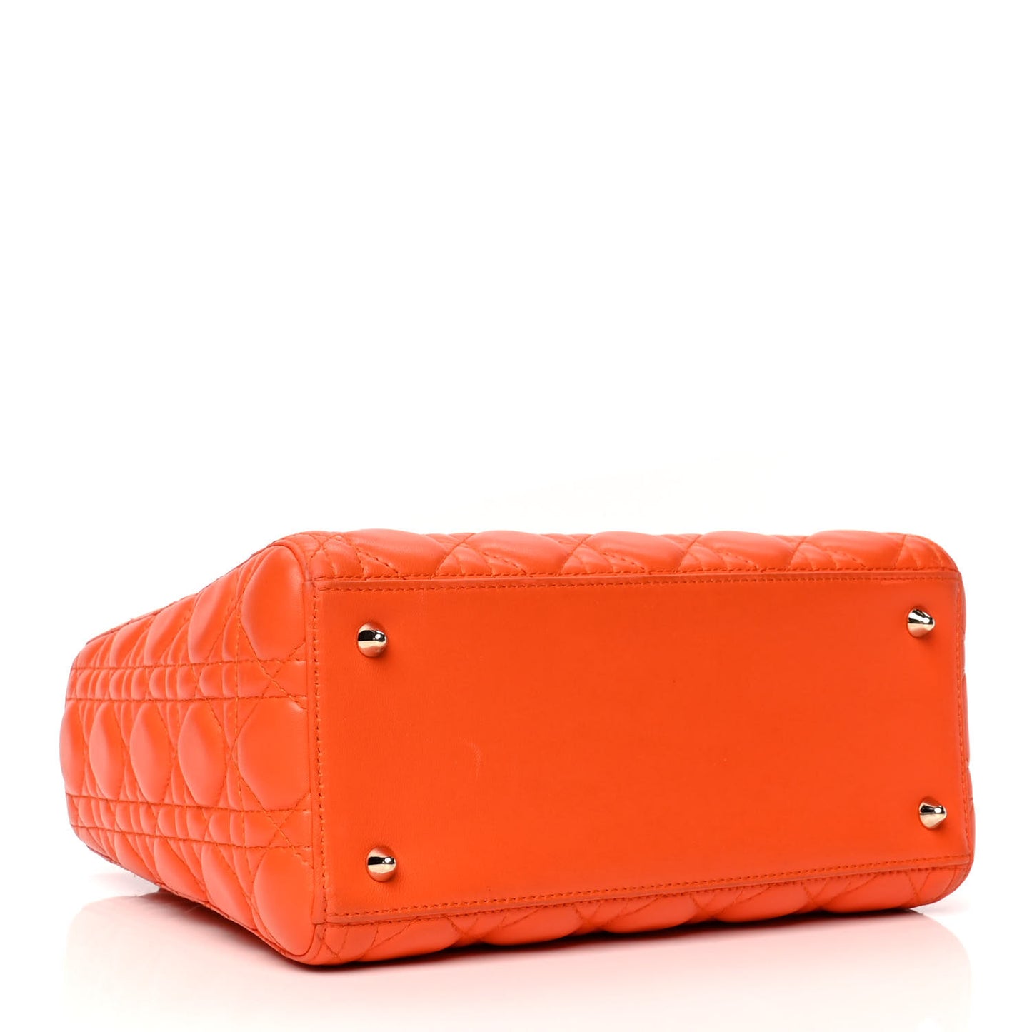 Lambskin Cannage Medium Lady Dior Orange