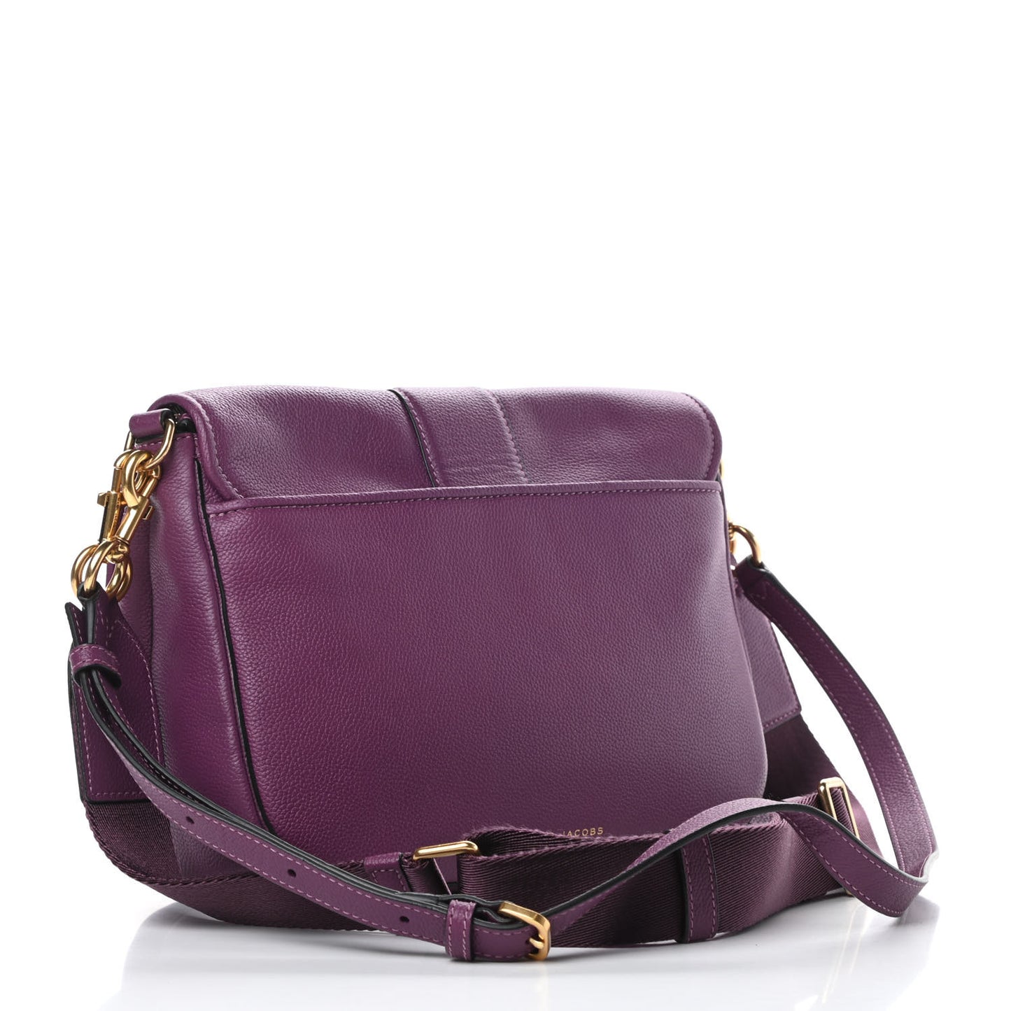Calfskin Interlock Courier Messenger Purple