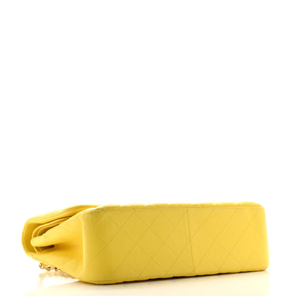 Chanel Lambskin Quilted Jumbo Double Flap Yellow 4 of 13