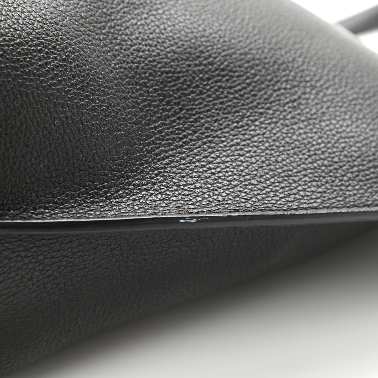 Grained Calfskin Medium Yris Shopper Tote Black