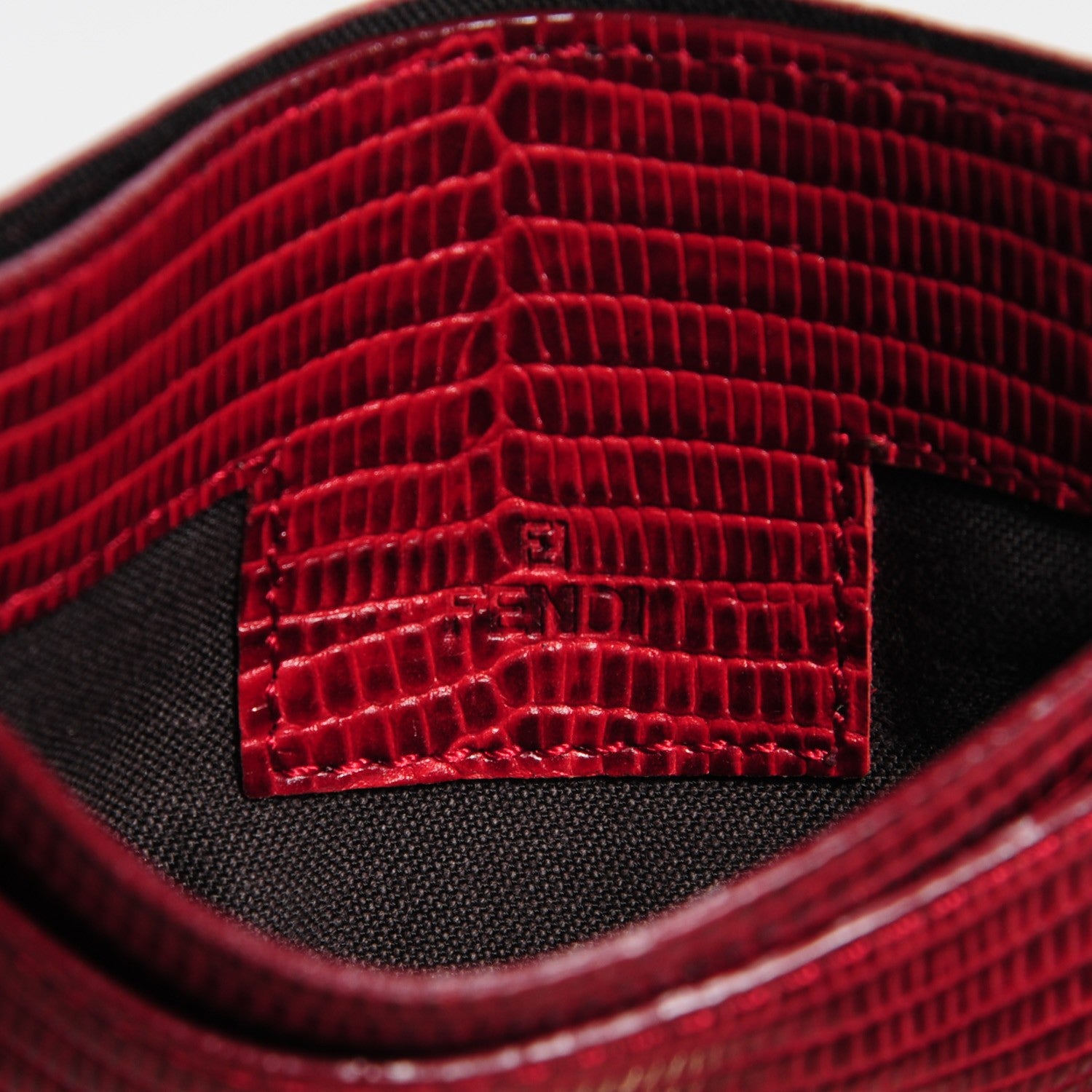 Fendi Lizard Card Holder Red 6 of 9